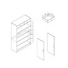 NicBex 5-Tier Shoe Cabinet with 2 Doors and 2 Drawers Modern Freestanding Shoe Rack Organizer with Adjustable Shelves for Entryway - 3 of 4