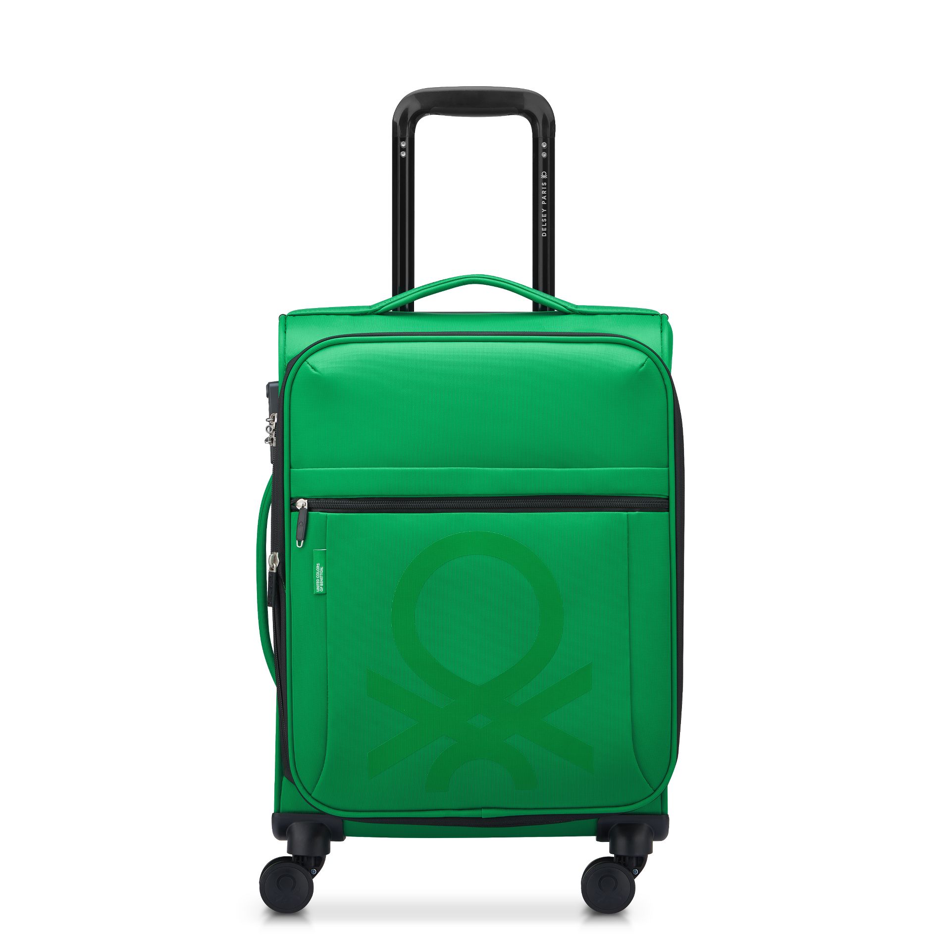 United Colors of Benetton x DELSEY PARIS Carry On Color Block 19" Softside Spinner Suitcase - Green