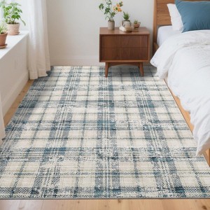 Coucheta Runner Rug for Kitchen Non Slip Bathroom Rugs Indoor Plaid Area Rug for Entryway Stain Resistant Area Rug for Hallway - 1 of 4