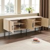 Functional 4-Door TV Cabinet with Adjustable Shelves and Cable Management, 66 Inch Media Console for Living Room - 3 of 4