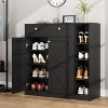 Shoe Cabinet with Doors & Drawers,42‘’Tall Shoe Storage Cabinet with Adjustable Shelves & Anti-tip,Modern Shoe Rack Organizer for Entryway,Hallway - 3 of 4