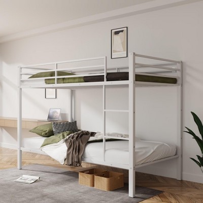 COMHOMA Metal Bunk Bed Twin Size, Space-Saving Twin Size Bed Frame for Kids Teens, No Box Spring Required