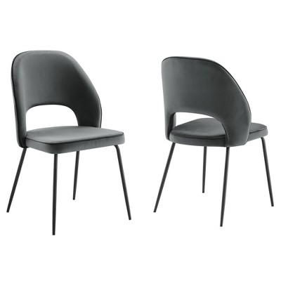Modway Nico-Performance-Velvet-Dining-Chair-Set-of-2