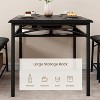 Garvee Stylish Dining Table Set for 4 - Kitchen Table with Comfortable Bench & 2 Chairs, Space-Saving Design with Wine Rack - 2 of 4
