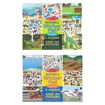 melissa and doug reusable sticker pad vehicles