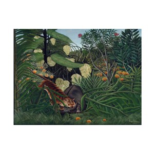 Trademark Fine Art - Henri Rousseau  Rousseau's Jungle I Canvas Art - 1 of 4