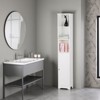 FURNIinspire Bathroom Storage Cabinets Bathroom Organizers Storage Shelves, MDF High Cabinet Bathroom Wall Cabinet, White, 9.45"*11.81"*66.93" - 4 of 4