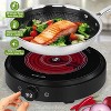 Brentwood 1,300-Watt 10-In. Countertop Ceramic Glass Cooktop Surface with Single 8-In. Infrared Burner, Black - 2 of 4