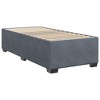 vidaXL Twin Bed Frame - Dark Gray Velvet upholstered Modern Design with Slat Support - Compact and Sturdy for Dorm/Guest Room - 2 of 4