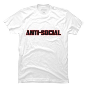 Men's Design By Humans ANTI-SOCIAL BEHAVIOR By Abstractofficial T-Shirt - 1 of 2