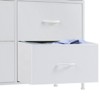 GlasFlength Decorative Storage Cabinets Tall Dresser Fabric Storage Tower ,Wood Top for Kid Room, Entryway, Nursery, White 39.3"*11.8"*30.3" - 2 of 3