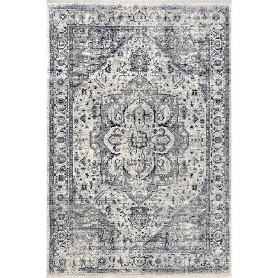 Nuloom Oliveira Floral Medallion Fringe Indoor Area Rug