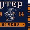 NCAA UTEP Miners Varsity Plaque Double Sided Royal Plush Blanket: Sports Team Logo - 3 of 3