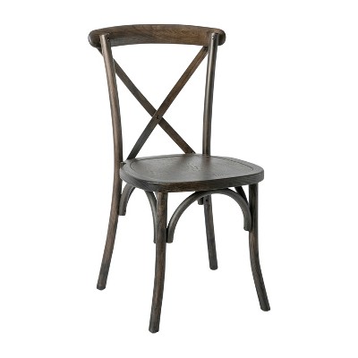 Emma And Oliver Stackable Wood Cross Back Dining Chair : Target