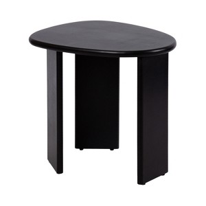 Kate and Laurel Tortola Wood Side Table, 22x18x20, Black - 1 of 4