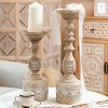 Slickblue Vintage Decorative Stand Beige Candle Holders in Small & Large Size - 4 of 4