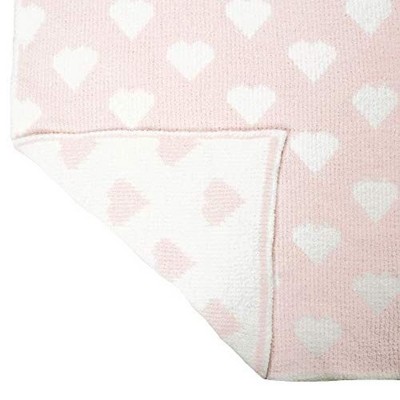 Ultra Soft Pink and White Reversible Chenille Baby Blanket