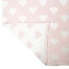 Tadpoles Ultra Soft Reversible Chenille Baby Blanket - Hearts Pink | 30" x 40" | Made of 100% Microfiber Polyester - 2 of 4