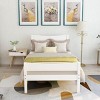 Streamdale Twin Size Wood Platform Bed with Headboard and Wooden Slat Support (White) - 2 of 4