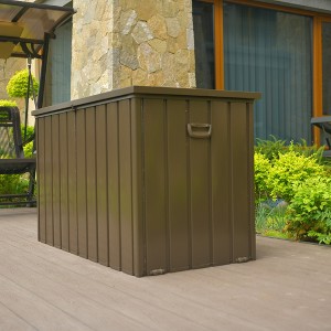Christopher Knight Home Yale Outdoor 200Gallon Galvanized Steel Storage Deck Box with Handles and Lockable - 1 of 4