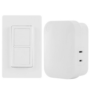 GE mySelectSmart Wireless Remote Control Light Switch 1 Outlet White - 1 of 4