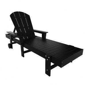 WestinTrends Malibu Reclining Chaise Lounge With Arms & Wheels - 1 of 4