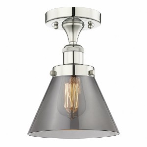 Cone - 1 Light Semi-Flush Mount In Industrial Style-9.75 Inches Tall and 7.75 Inches Wide - 1 of 1