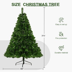 Artificial Grinch Christmas Tree, 6/7 Ft Classic Pine Tree for Christmas Decorations with Sturdy Metal Base Flame Retardant Branches - 1 of 4