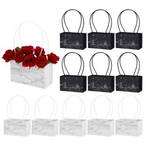 Unique Bargains Wedding Party Paper Flower Gift Bags with Handle 12 Pcs - 1 of 4