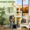 Okak Christmas Large Velvet Cat Tree Tower for Indoor,Cat Condo Climbing Frame with House & Perch Platforms & Scratching Posts - 2 of 4