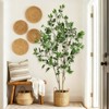 Artificial Ficus Tree Indoor, Faux Silk Plant with Wood Trunk, Lifelike Fruits, Planter & Moss for Home Office Decor - 4 of 4
