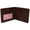 Adult Budweiser Brown Bifold Wallet Large Bowtie Logo Deboss with ID Window - 4 of 4