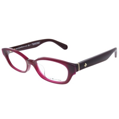 Kate Spade Low Bridge Fit  S1K Womens Square Eyeglasses Burgundy 50mm