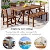 Osparple Outdoor Patio Furniture Dining Set Acacia Wood Conversation Chairs and Rectangle Dining Wooden Table for Patio, Terrace, Garden - 3 of 4