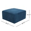 NicBex Square Ottoman,Corduroy Poufs with Foam Chunk Filling,Fluffy Pouf Foot Stool for Living Room,Bedroom,Office - 3 of 4