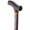 Drive Medical T-Handle Lightweight Adjustable Folding Cane Universal Black Floral - 3 of 4
