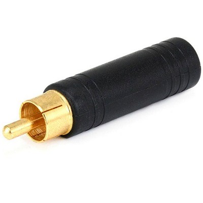 Monoprice RCA Plug to 1/4in (6.35mm) TS Mono Jack Adapter, Gold Plated