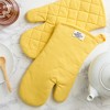 Design Imports Chino Oven Mitt Set/2, Yarrow Yellow - 3 of 3