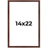 PosterPalooza | Classic Modern Brown Picture Frame - UV Acrylic, Foam Board Backing, Hanging Hardware - 2 of 4