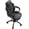 APRILSOUL Gaming Office Chair Black Faux Leather 1pc Chairs Casters Plush Padded Chair w Arms Comfortable Modern Stylish - 4 of 4