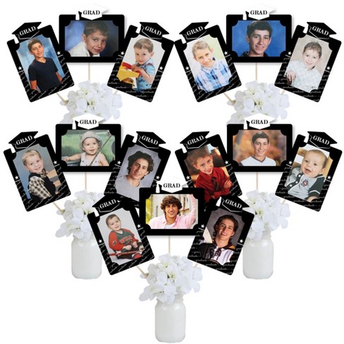 Wire photo holder. For grad party centerpiece?  Grad party centerpieces,  Photo displays, Plant display ideas