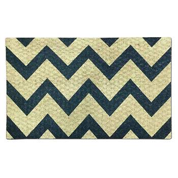J&V TEXTILES "Zigzag" Outdoor Coir Doormat 18" x 30"