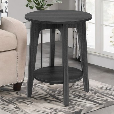 Round End Table Farmhouse Small Side Table Living Room Corner Table Drink Table