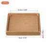 Unique Bargains Indoor Ceramic Square Plant Pot Saucers Tray 2 Pcs - 2 of 4