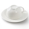 Elama Aspin 12 Piece 2.5 Ounce Porcelain Espresso Cup Set in White with Saucers - 3 of 4