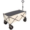 Chery Life Folding Wagon, Heavy Duty Utility Beach Wagon Cart for Sand with Big Wheels, Adjustable Handle for Shopping, Camping,Garden, Outdoor - 3 of 4
