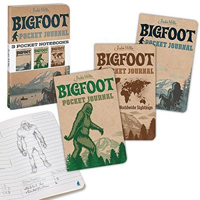 Accoutrements Bigfoot Pocket Journals: Set of 3 Notebooks