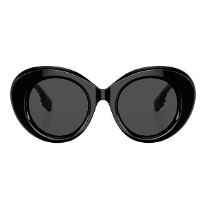 Burberry MARGOT BE 4370U 300187 Womens Round Sunglasses Black 49mm - 1 of 3