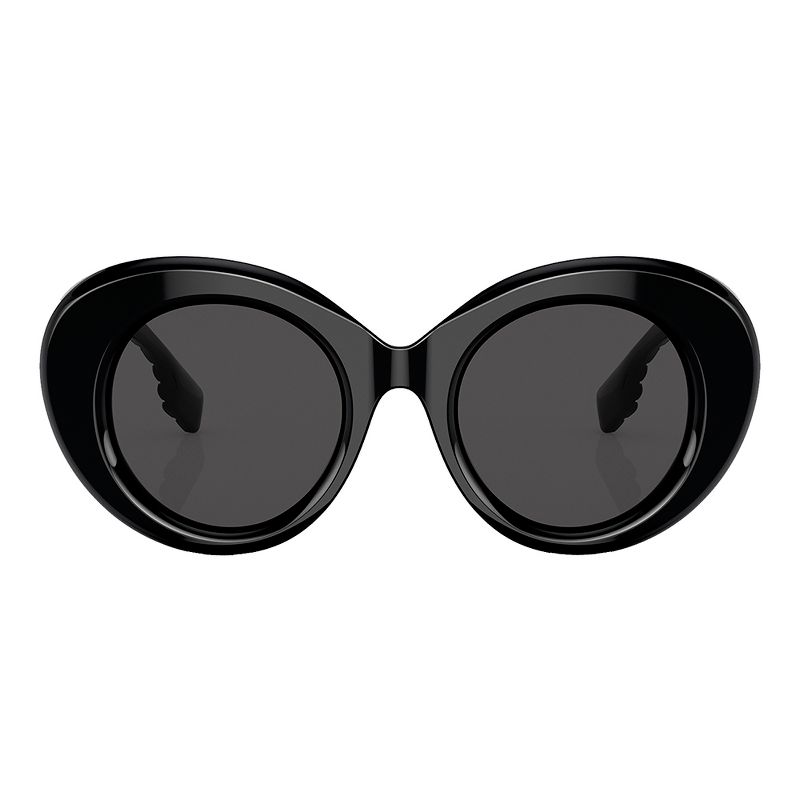 Burberry MARGOT BE 4370U 300187 Womens Round Sunglasses Black 49mm, 1 of 4