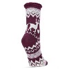 Memoi Women's Reindeer Flake Cozy Warm Thermal Crew Socks Mauve 9-11 - 2 of 4